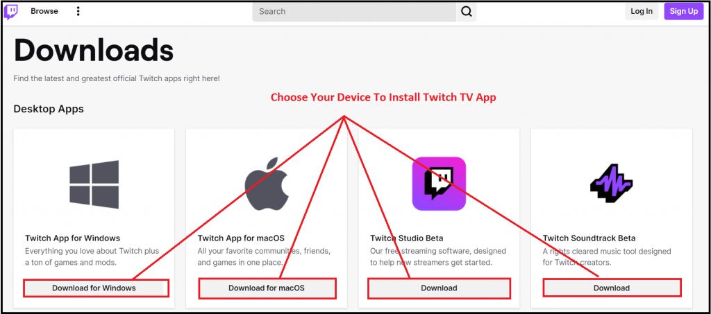 install twitch tv on your device