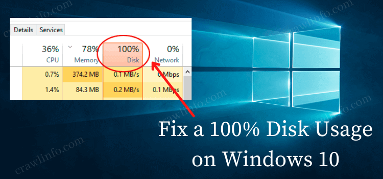 Fix 100 Disk Usage Windows 10
