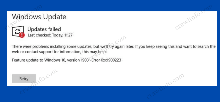 Fix windows 10 version 1903 error 0xc1900223