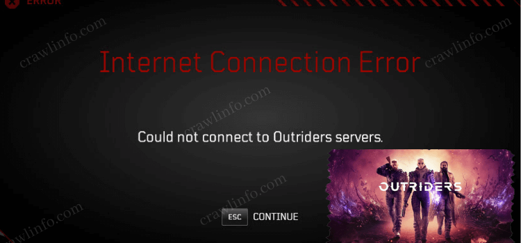 outriders internet connection error