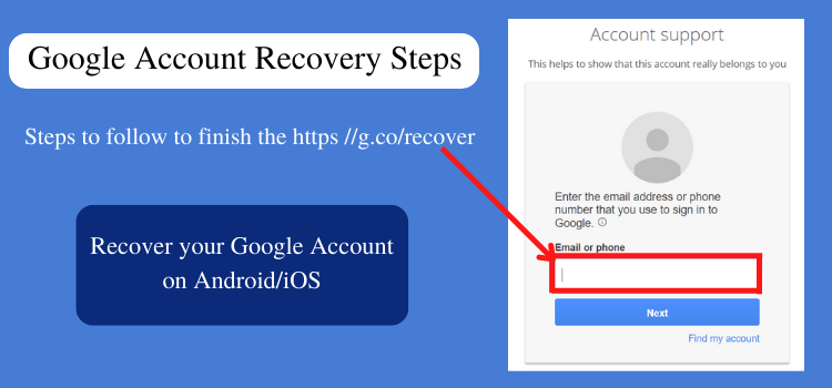 Guide On https://g.co/recover for help