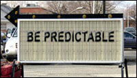 Be Predictable while driving